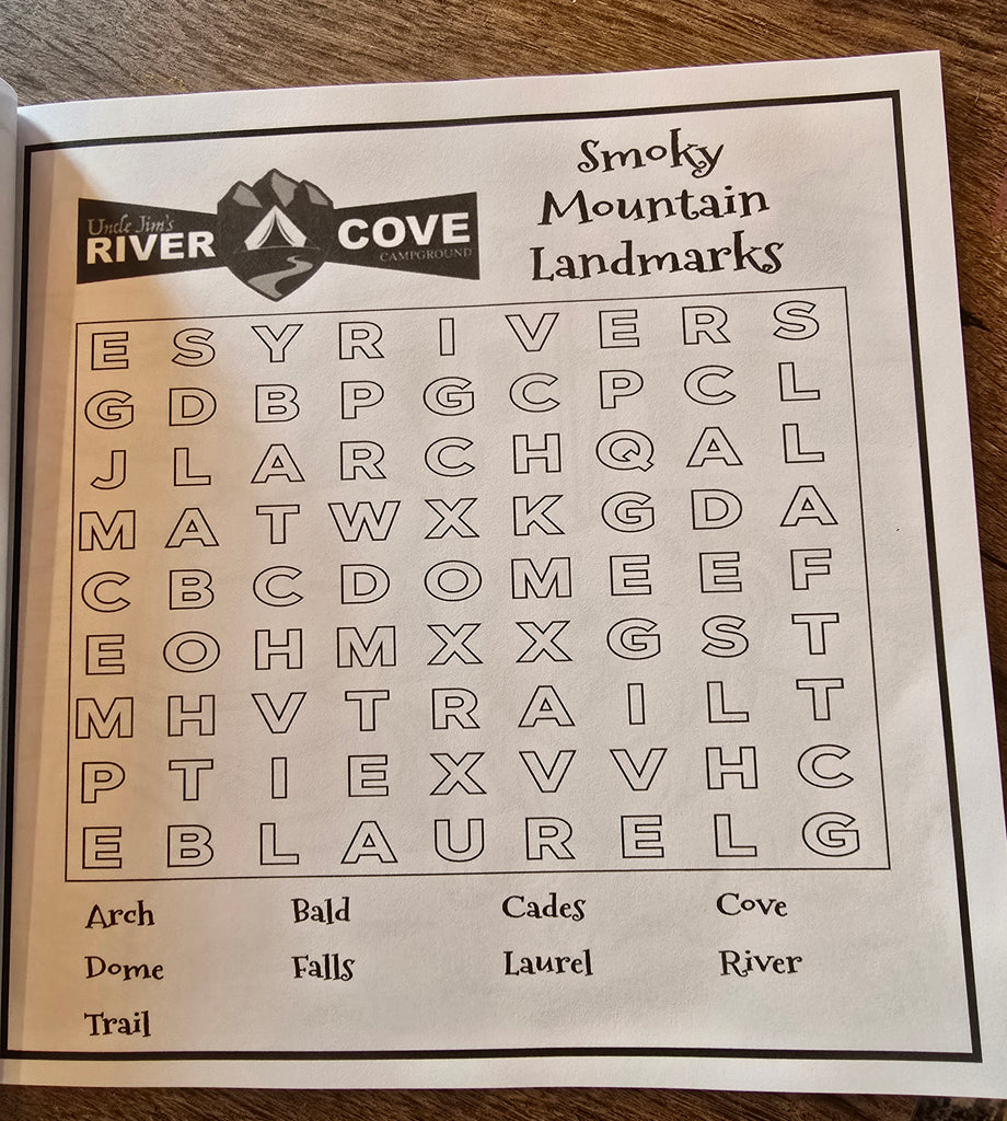 Uncle Jim's River Cove Campground Activity Book