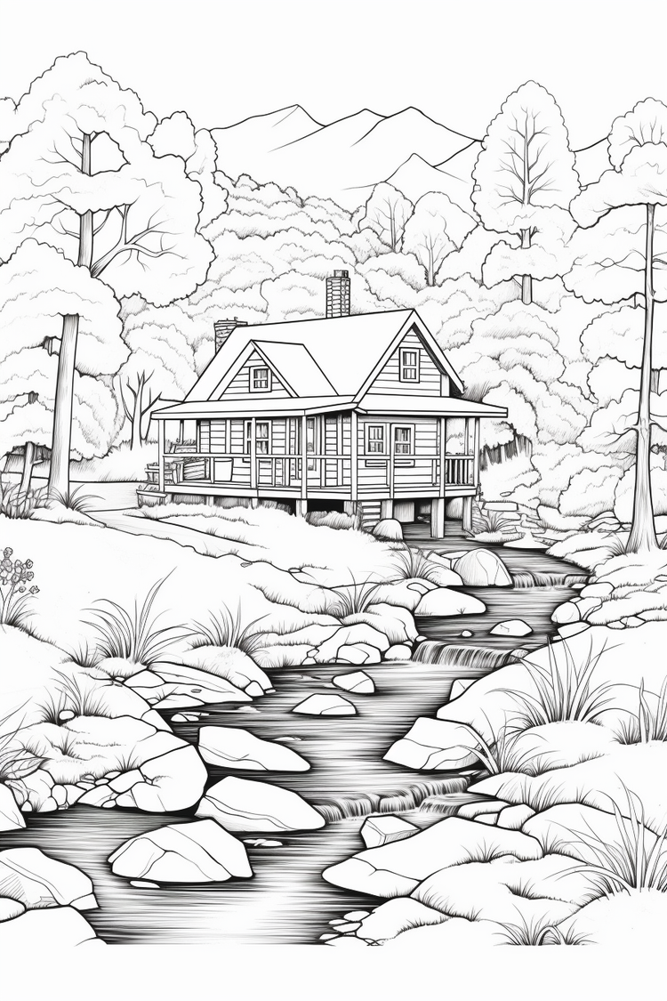 Great Smoky Mountains Fall Colors Coloring Book